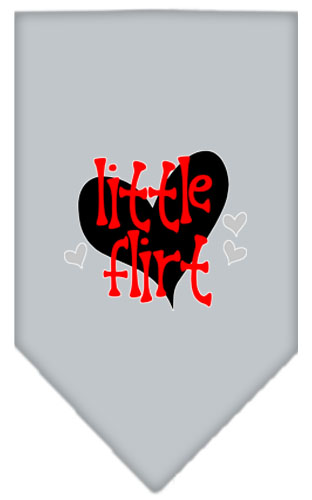 Little Flirt Screen Print Bandana Grey Small